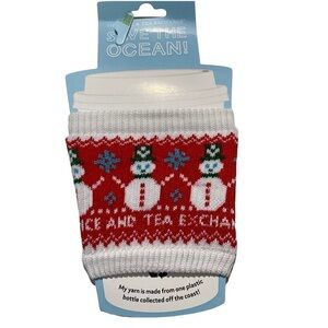 The Spice and Tea Exchange Snowman Cup Cozy Hot Cold Drinks
